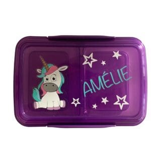 Sistema Small Split Violett mit Einhorn und Name