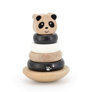 Kinder-Stapelturm Panda aus Holz von Label Label. 