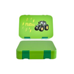 Znünibox Personalisiert grün / Lunchbox Grün personalisiert