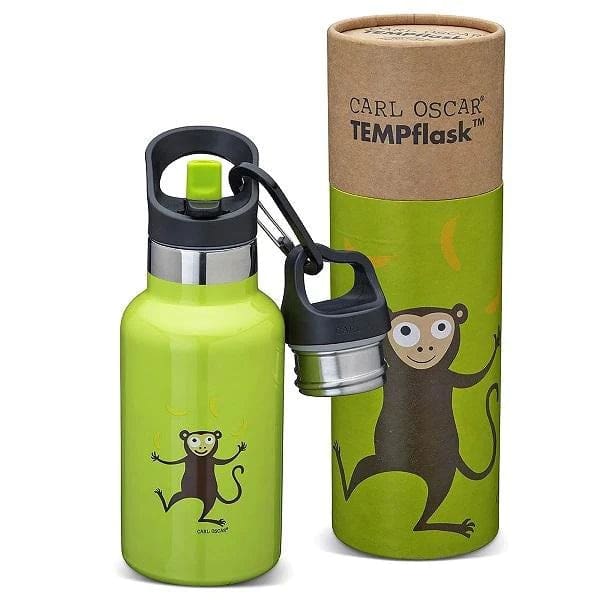 Carl Oscar TEMPflask Grün Kinder Thermosflasche mit Affe Carl Oscar TEMPflask Grün Kinder Thermosflasche mit Affe