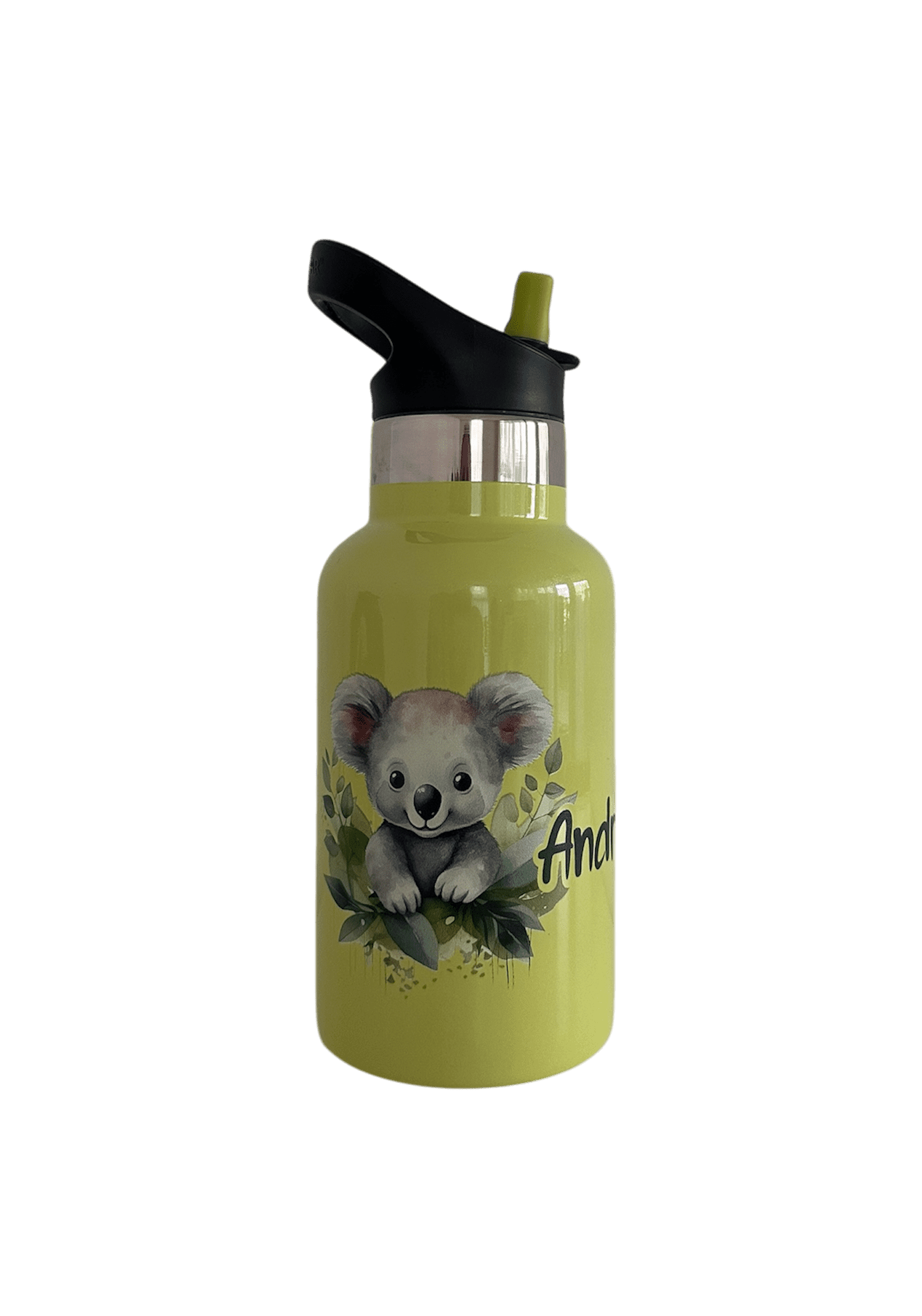 Kinder Thermosflasche Grün Carl Oscar TEMPflask 350ml mit Pandabär und Name Kinder Thermosflasche Grün Carl Oscar TEMPflask 350ml mit Pandabär und Name