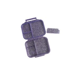 Znünibox Tembento mini magic Lila offen und mit Trennsteg