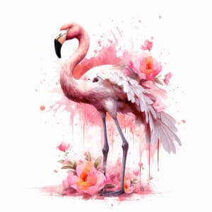 Flamingo Aquarell 1