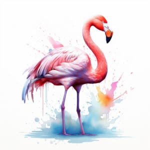 Flamingo Aquarell 2