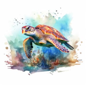 Schildkröte Aquarell 1