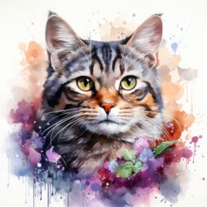 Katze Aquarell 1