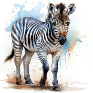 Zebra Aquarell 2