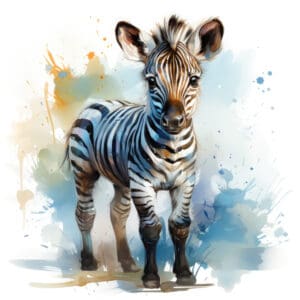 Zebra Aquarell 1