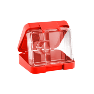 Kinder Znünibox Rot aufgeklappt