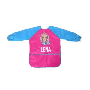 Malschürze pink für Mädchen – personalisiert mit Name und Motiv