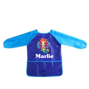 Malschürze für Kinder Blau & personalisiert