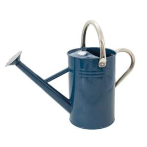 Personalisierte Giesskanne aus Metall Blau