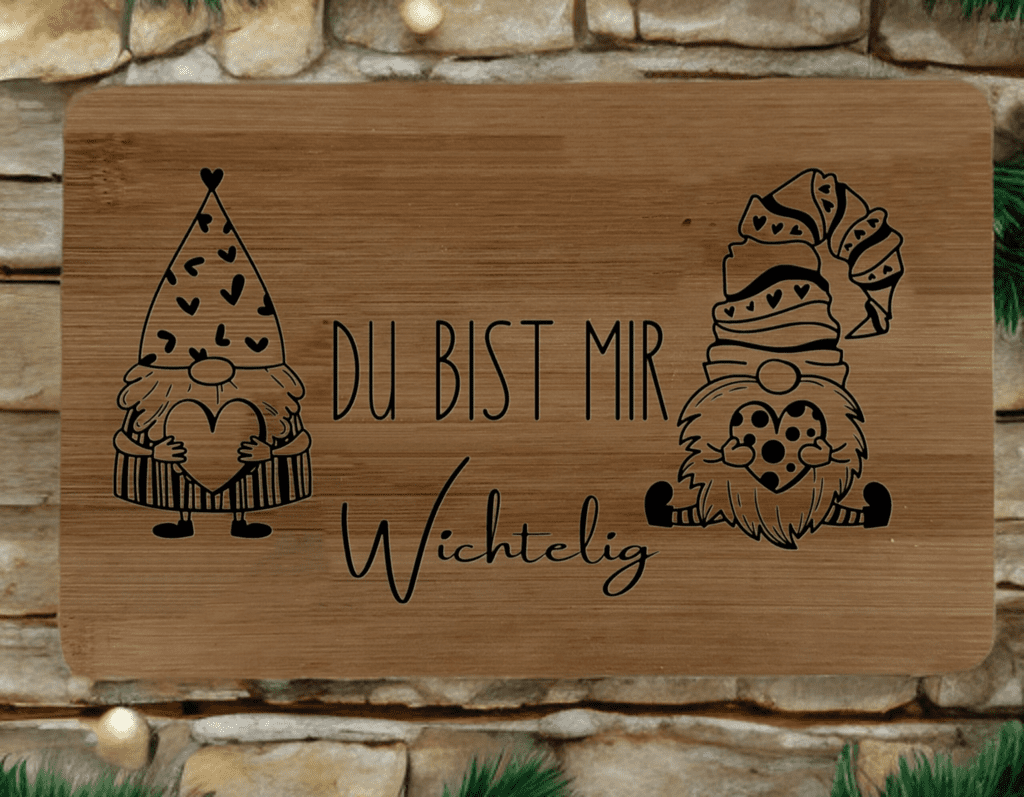 Frühstücksbrettchen Bambus – Du bist mir wichtelig Frühstücksbrettchen Bambus – Du bist mir wichtelig