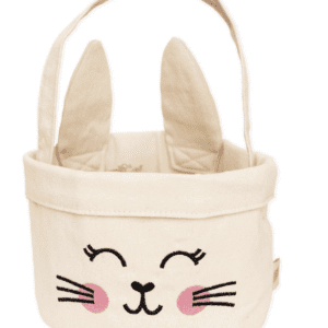 Osternest Tasche Hase personalisiert mit Namen aus Stoff in Naturfarbe