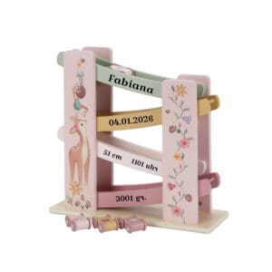 Holz Rennbahn rosa personalisiert mit Name Kinder