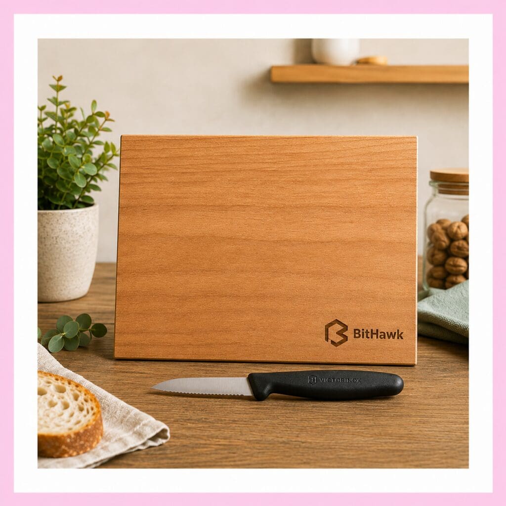 Geschenke für Kunden und Mitarbeitende – personalisiertes Wanderbrett mit Firmenlogo