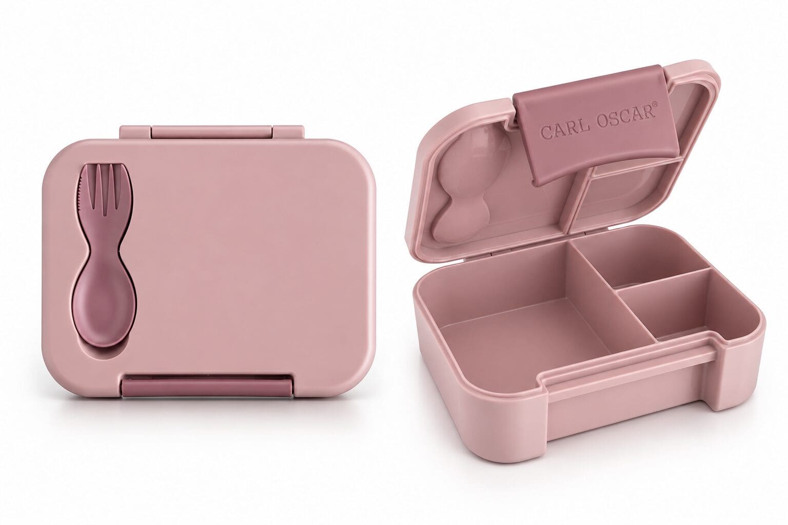 Personalisierte Carl Oscar BentoBox in Rosa mit Name und Wunschmotiv